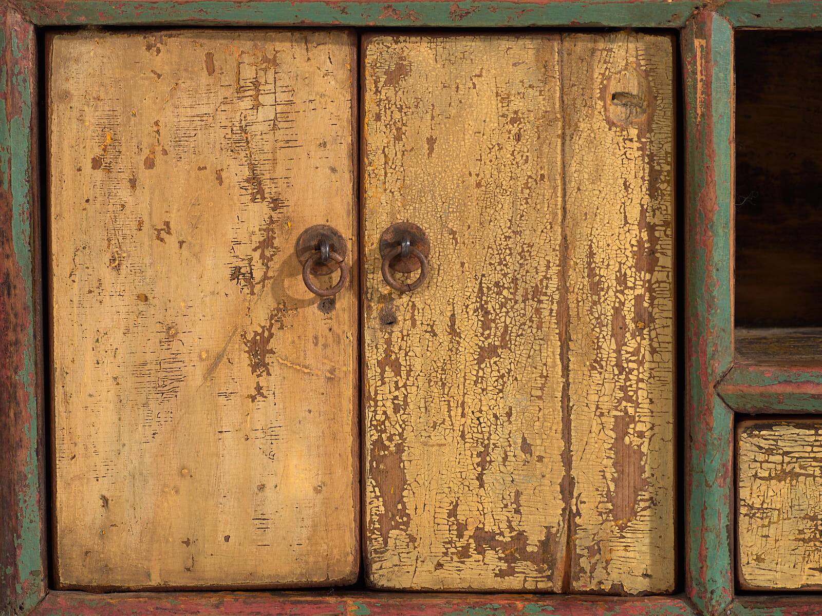 Antique wabi sabi style low cabinet (c.1900)