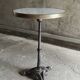 Round marble bistro table and cast iron feet