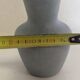 Small blue-grey glazed stoneware vase signed CB, studio work, year