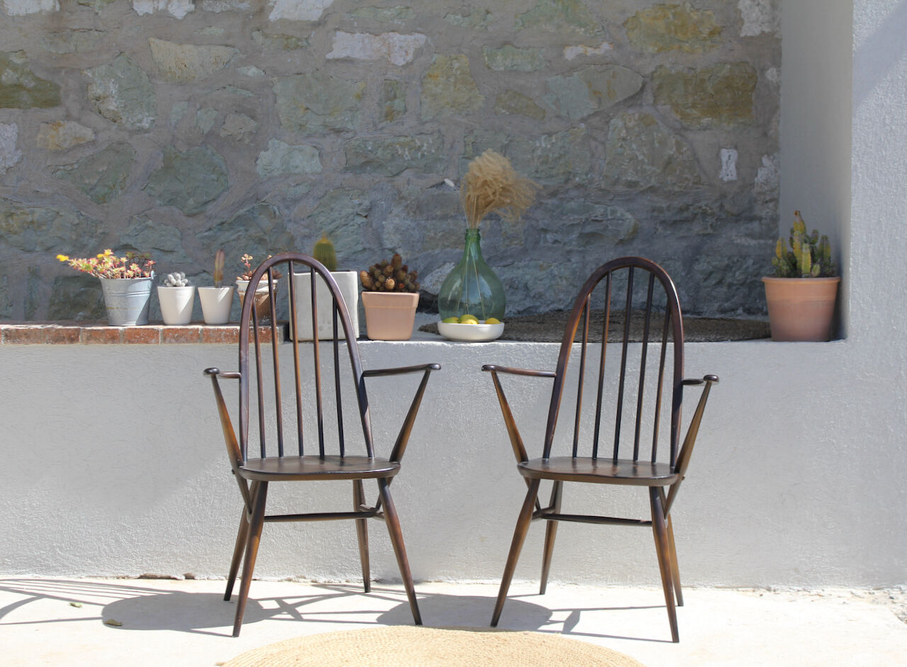 Pair of Ercol chairs model Windsor Quaker