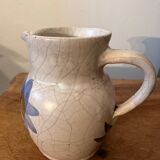 Vintage - Poterie du Marais Pitcher - Cracked Enameled Stoneware