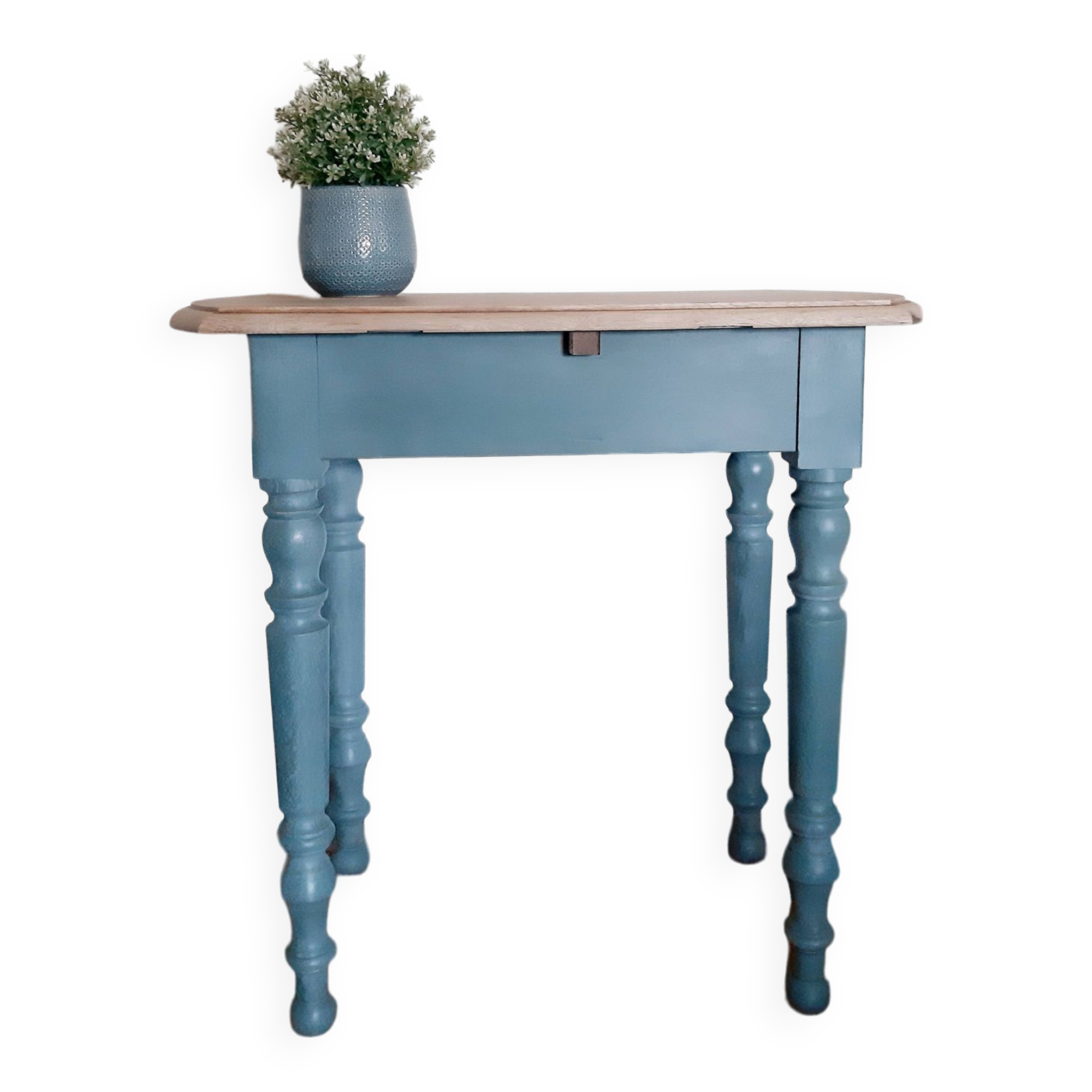 Console small renovated solid wood desk