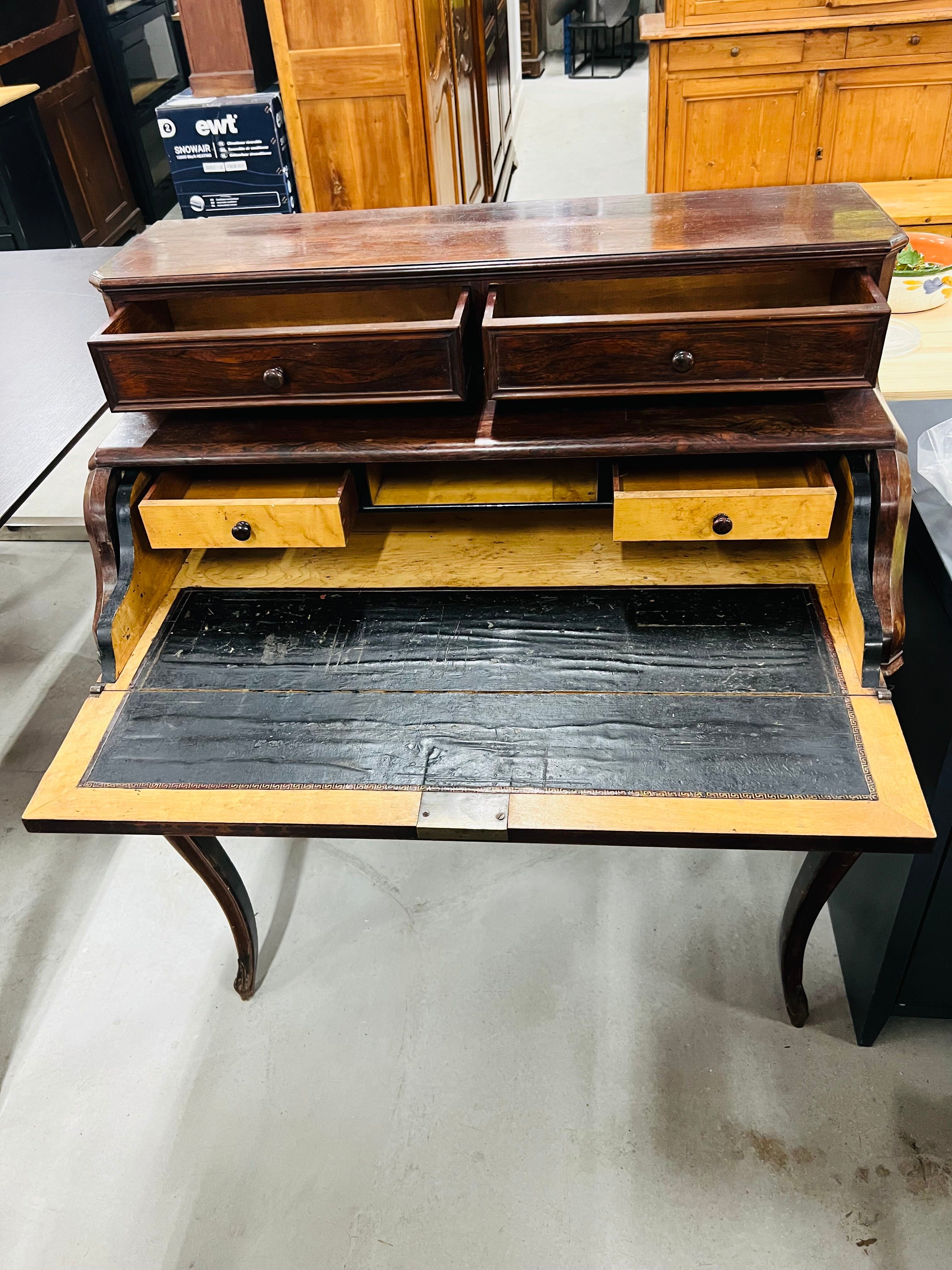 Mahogany secretary mid-nineteenth