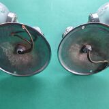Pair of vintage chrome wall sconces