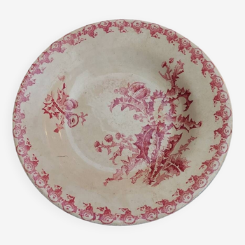 Antique opaque porcelain plate from Gien