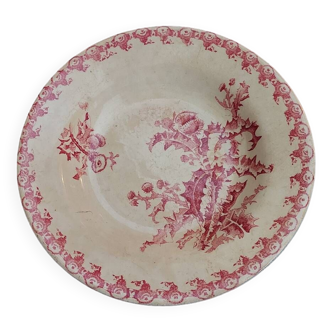 Antique opaque porcelain plate from Gien