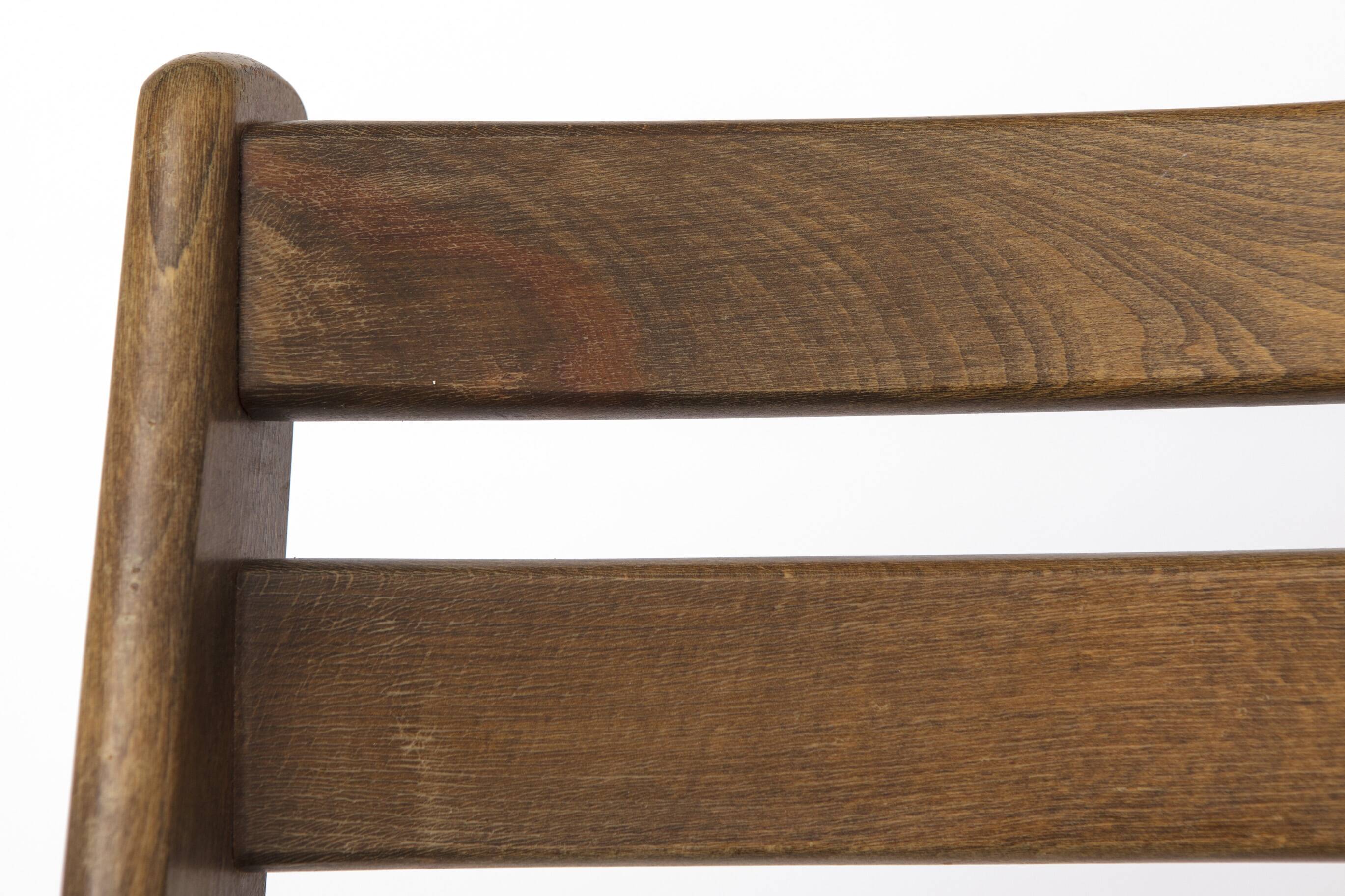 Ensemble de 4 chaises de salle à manger vintage allemandes des années 1970, attribuées à Casala, en hêtre.