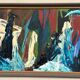 Huile sur panneau d'origine suédoise – “Composition” monogrammée “O”