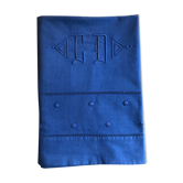 Vintage cloth in linen and cotton dyed in Mediterranean blue