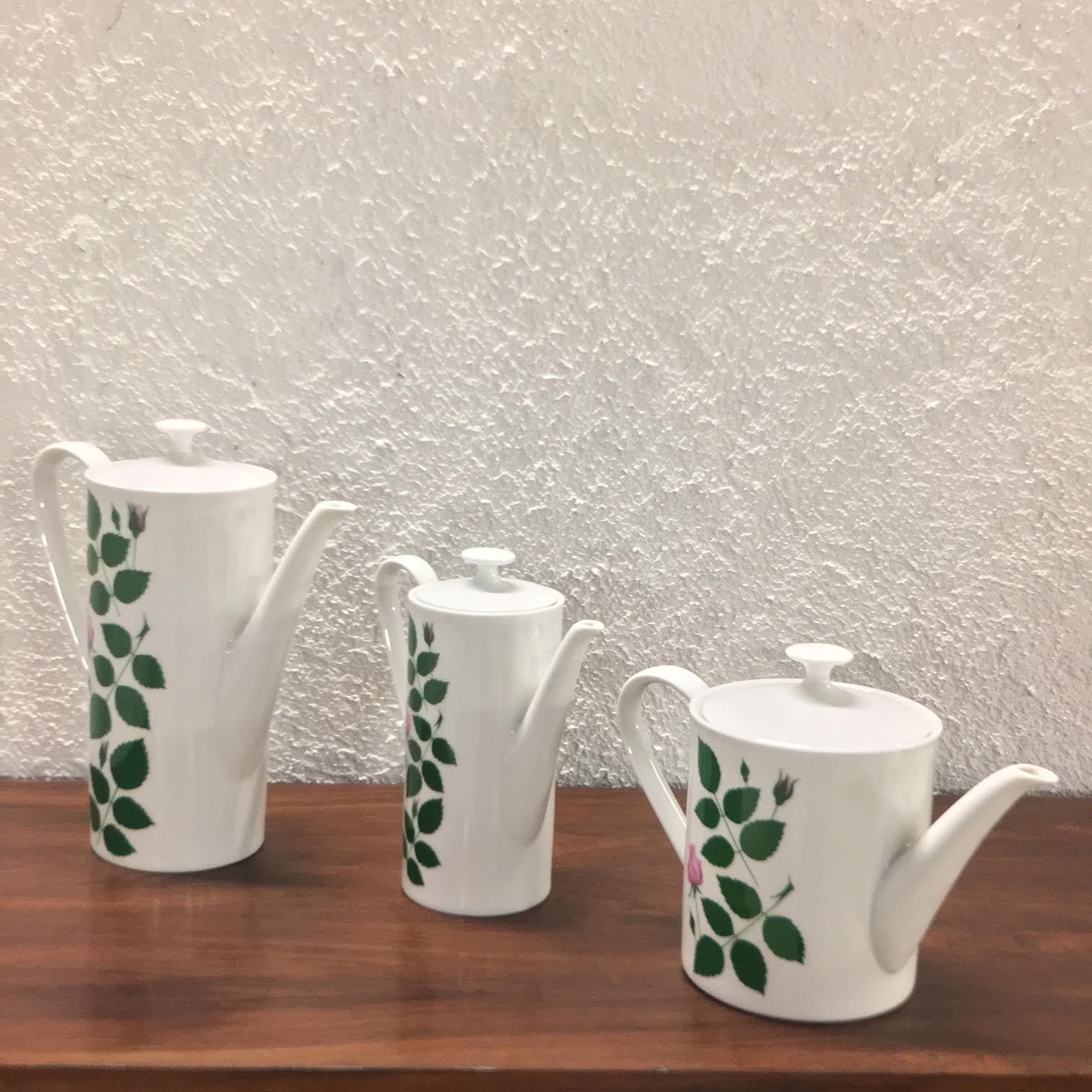 Arzberg chocolate coffee trio of teapots