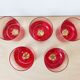 Set of 5 gold-lozenges whiskey glasses