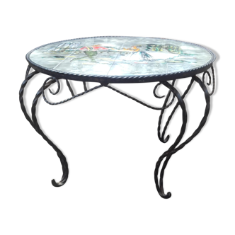 Coffee table in ceramic artist of Vallauris