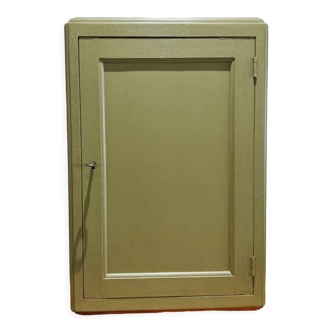 Olive green medicine cabinet