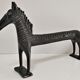 Horse sculptural brass solid patina black design