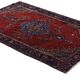 Tapis ancien oriental – rouge brique et bleu 180 cm x 107 cm