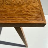 Wooden coffee table compass legs 50s