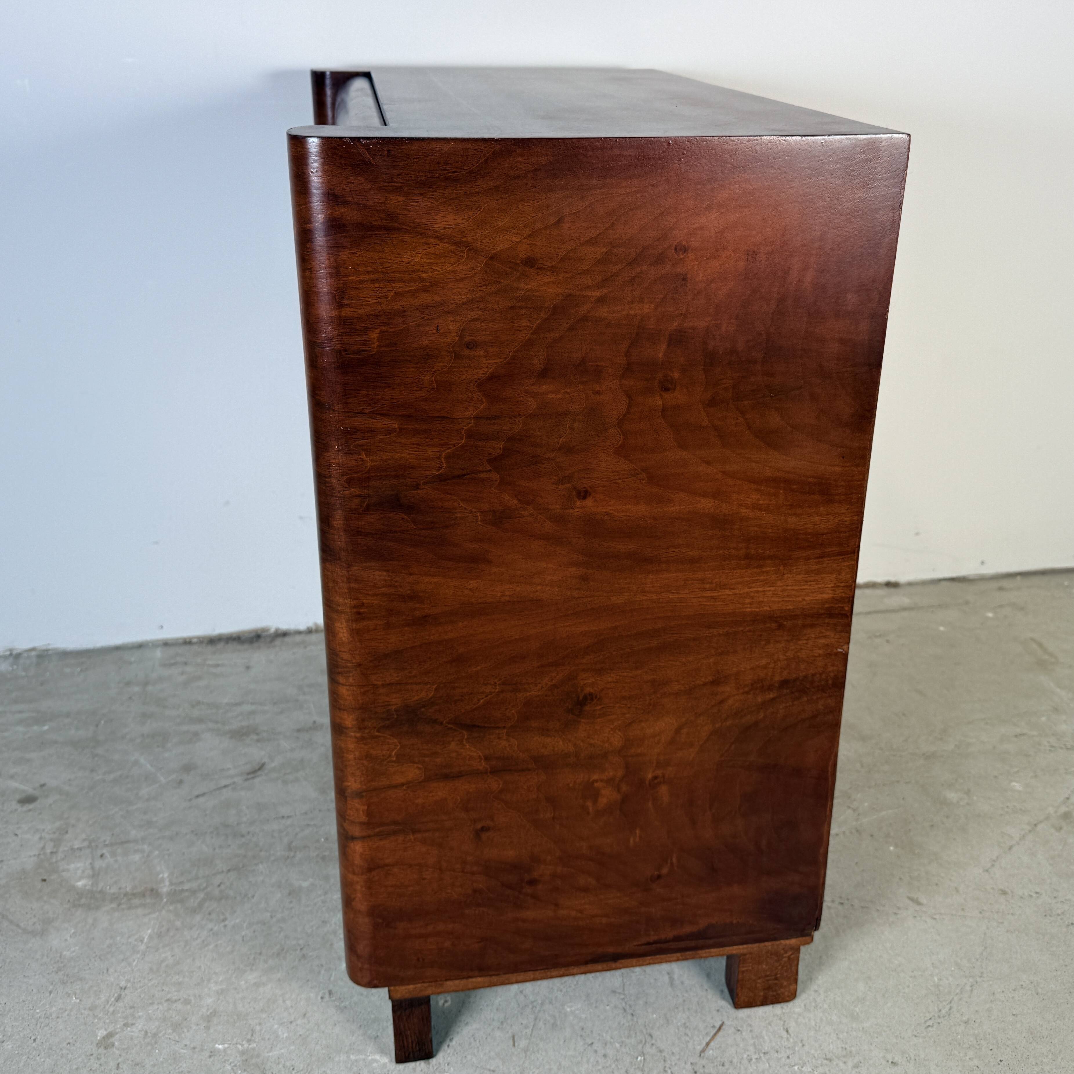 Art Deco audio cabinet with pull-out drawer