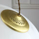 Mid-century Cascade Brass and Opaline Pendant Lamp