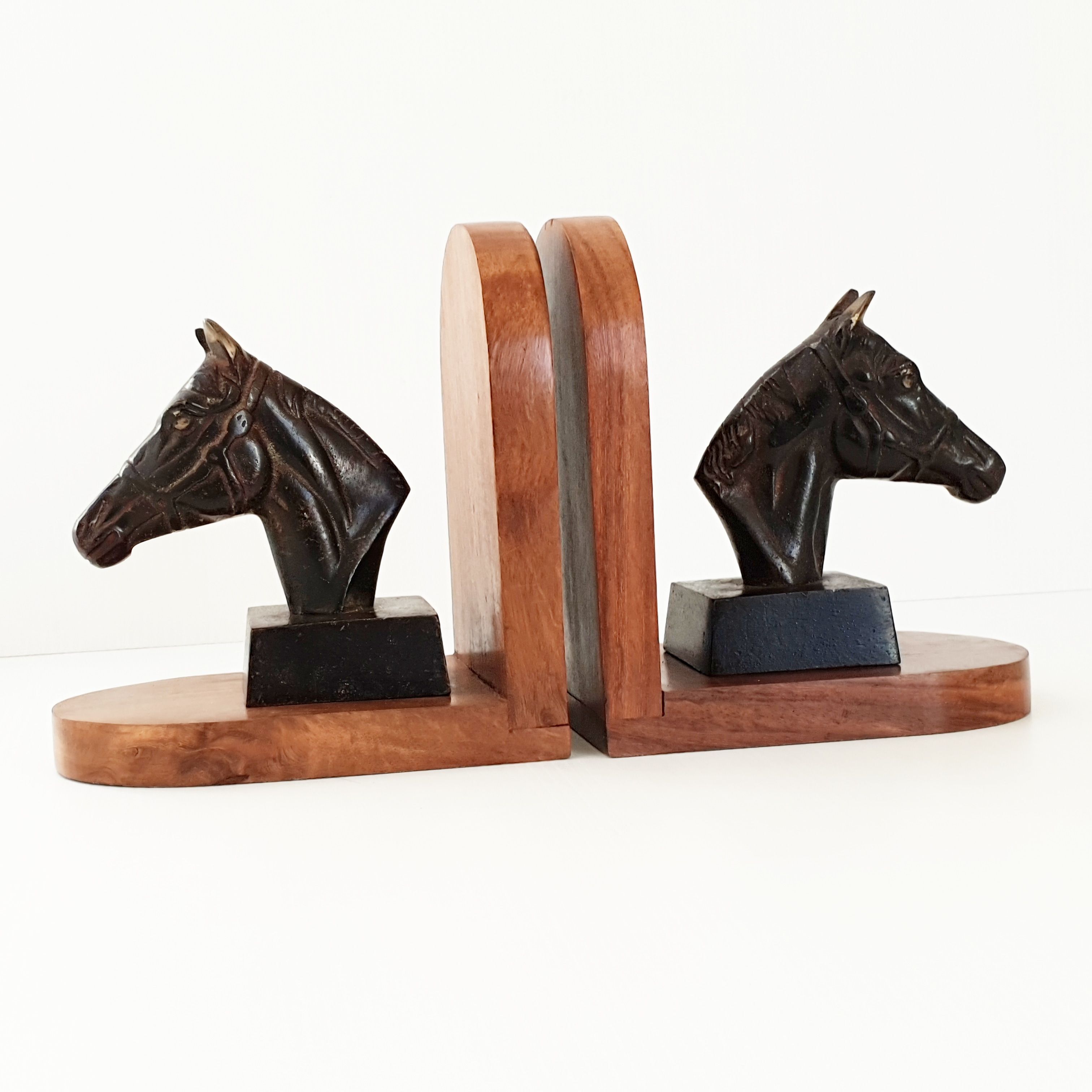 Pair of bookends vintage 1960 skids