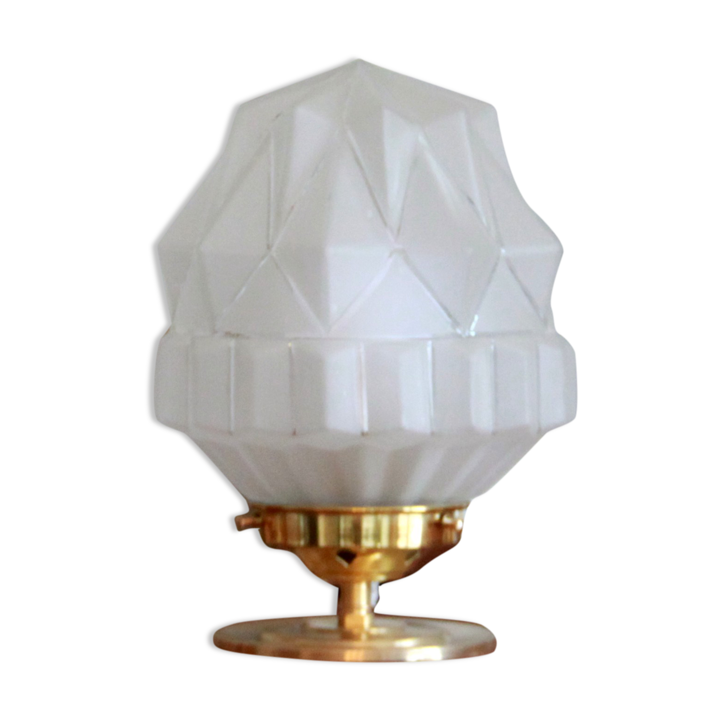 Bedside lamp brass globe old art deco vintage skyscraper