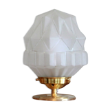 Bedside lamp brass globe old art deco vintage skyscraper