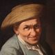Antique Lombard painting from the 17th century, interior scene