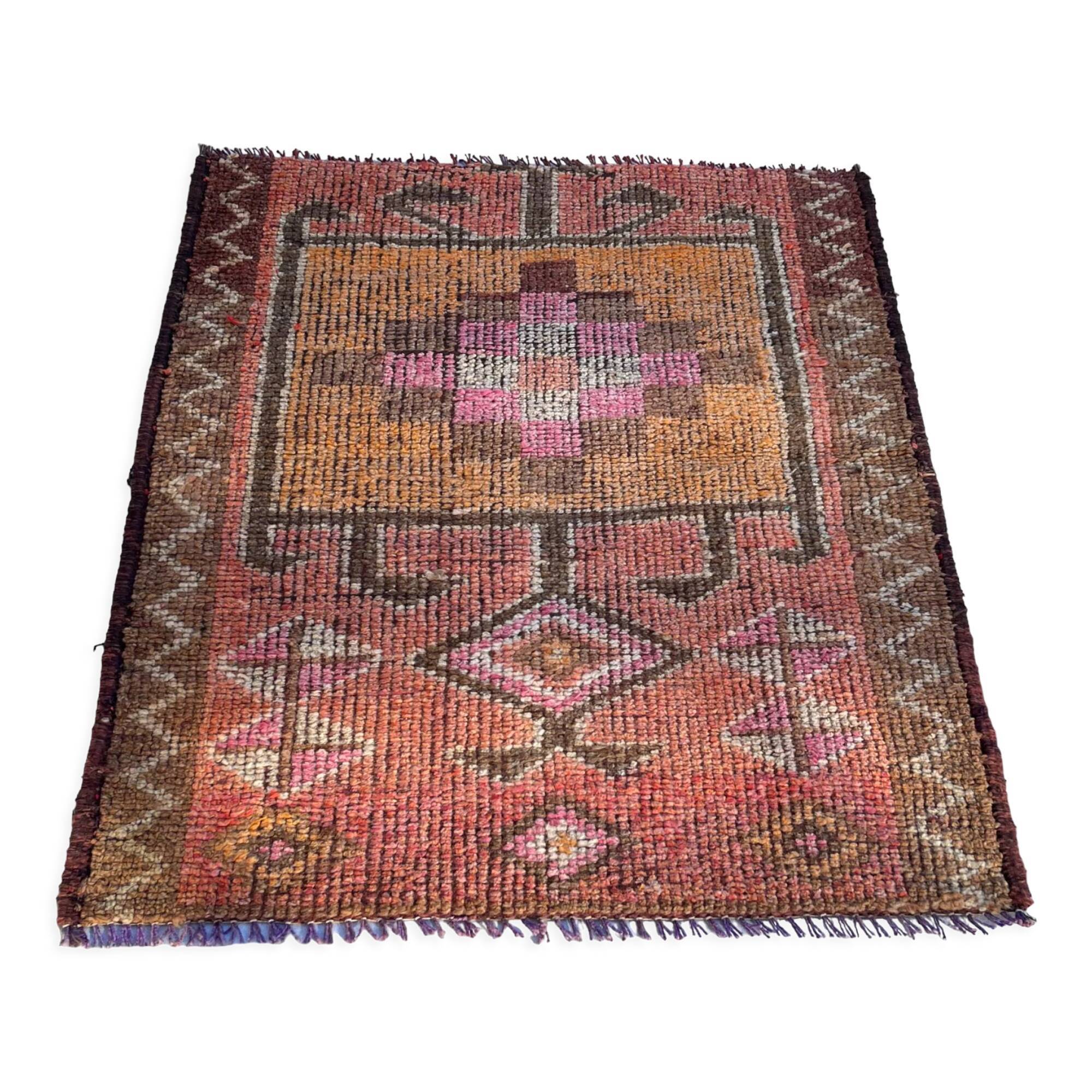 Tapis kurde vintage, 110 x 95 cm