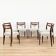 Set of 6 Scandinavian solid wood chairs – 1960s Nordic design