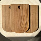Rounded rectangular monoxyl teak cutting or presentation board L:34