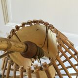 Floor lamp 60s bamboo rattan