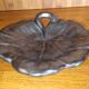 Vintage 1950s Vallauris black matte ceramic pocket bowl.