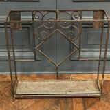 Art Deco umbrella stand in hammered ironwork 1930