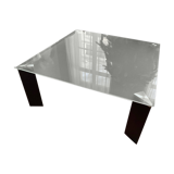 Table basse carrée en verre