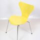 Set Of 6 Seven Chairs Model 3107 Lacquered In Yellow By Arne Jacobsen For Fritz Hansen From 1990s
