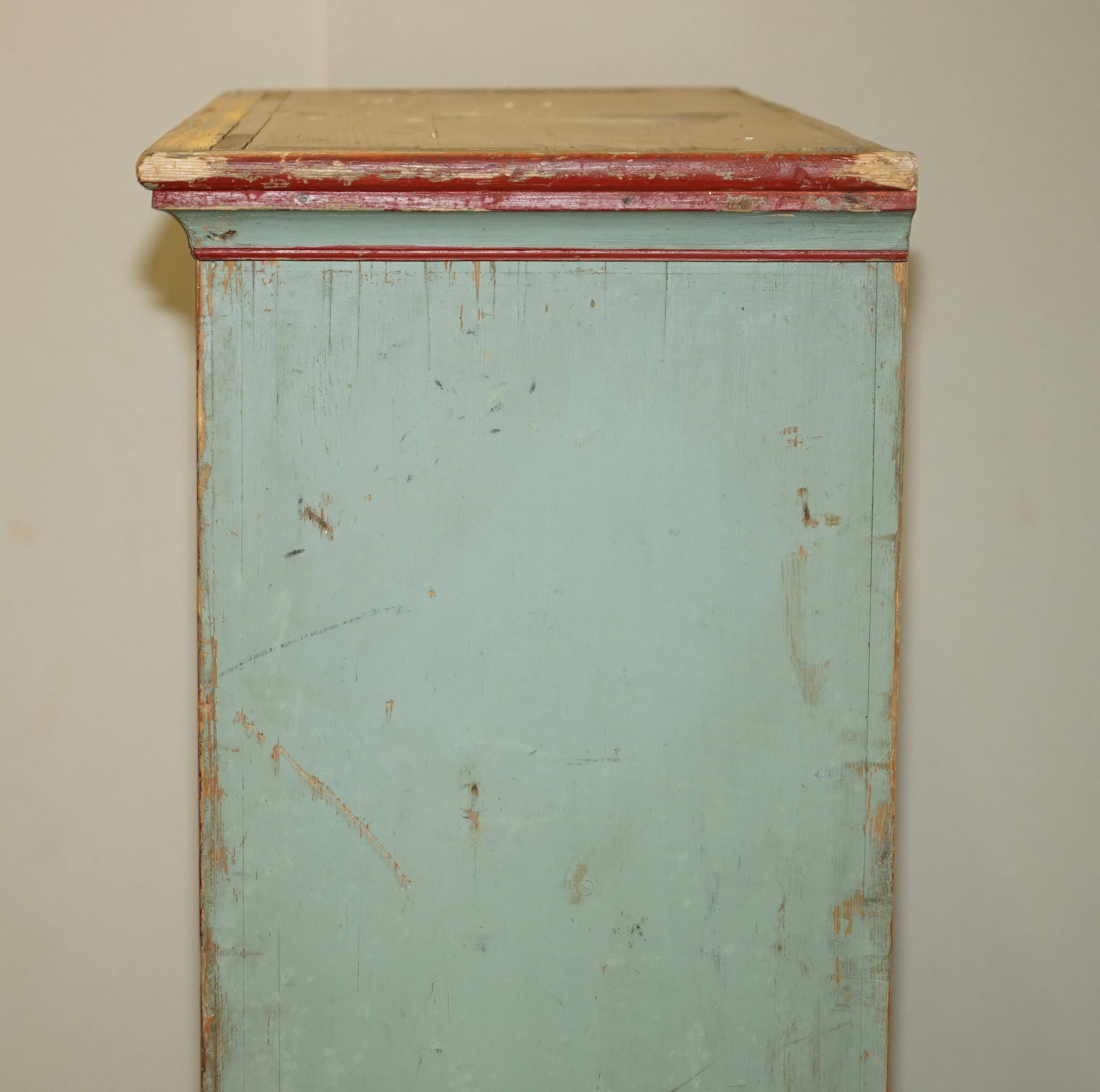 Antique German wedding armoire, hand-painted, 1818.