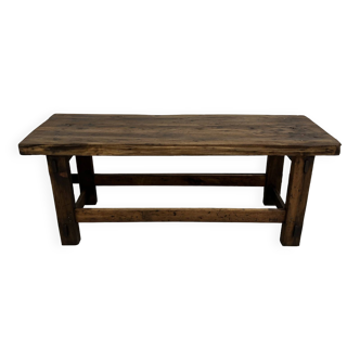 Old restored oak workbench