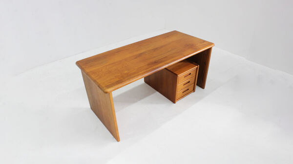 Bureau en teck massif danois vintage des années 1960