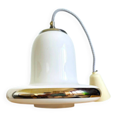 Lampe suspendue en verre opalin de style danois moderne