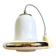 Danish Modern opaline glass hanging lamp