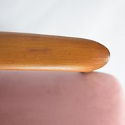 Fauteuil GFM-64 original, designer E.Homa, années 1960, rembourré, velours rose