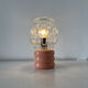 Lampe céramique et globe verre 1970