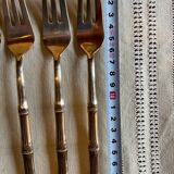 16 Bamboo nickel bronze dessert cutlery