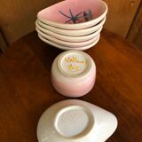 Old aperitif service vallauris bowl & 5 cups ceramic