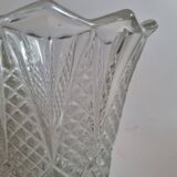 Transparent crystal/glass vase h30 cm