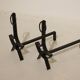 Pair of modernist wrought iron fire dogs