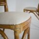 Ensemble table et 4 chaises vintage en rotin esprit Riviera