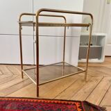 Serving unit with removable brass tray