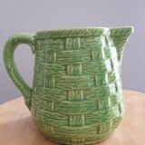 Basketry pitcher digoin sarreguemines