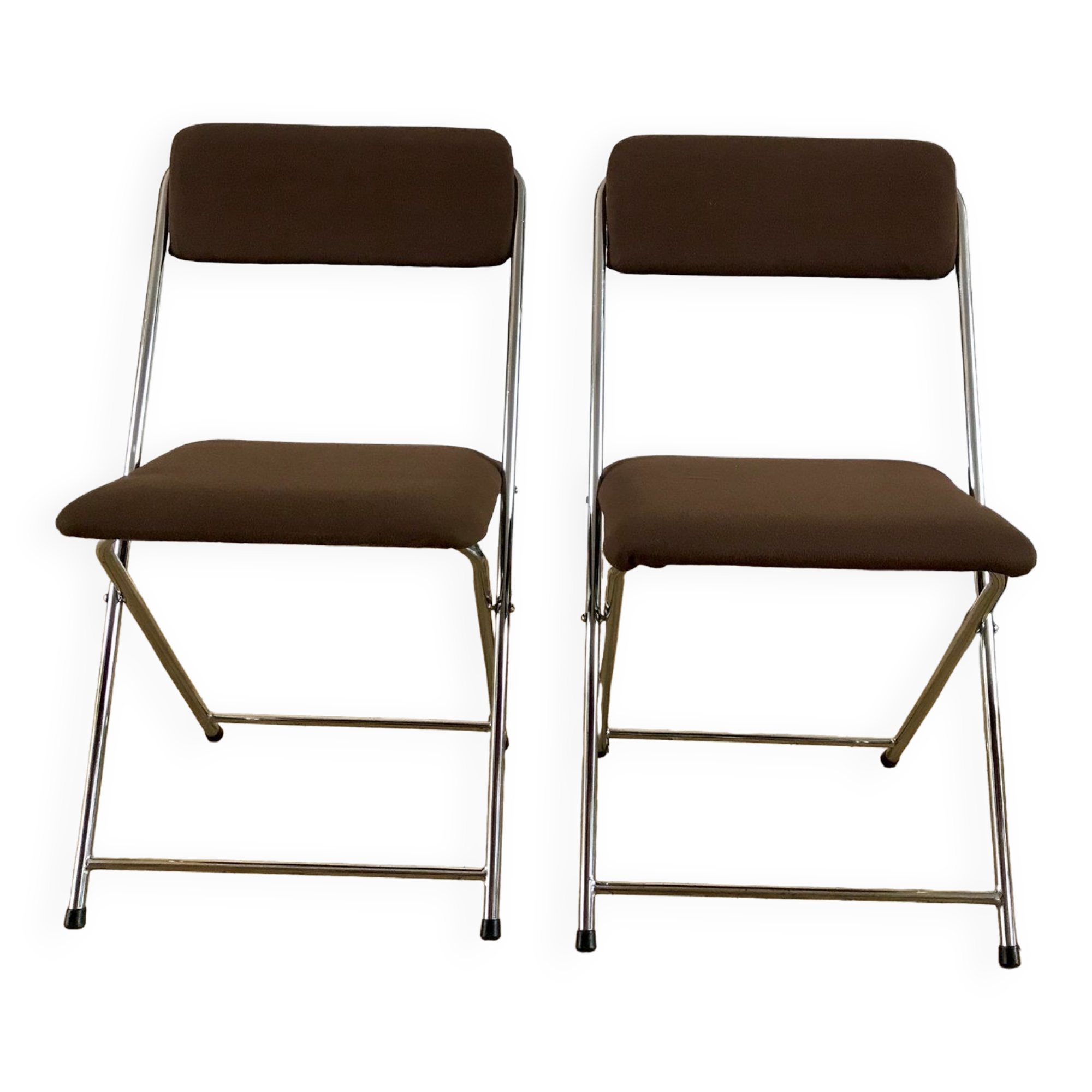 Paire de chaises pliantes eyrel made in france années 1970