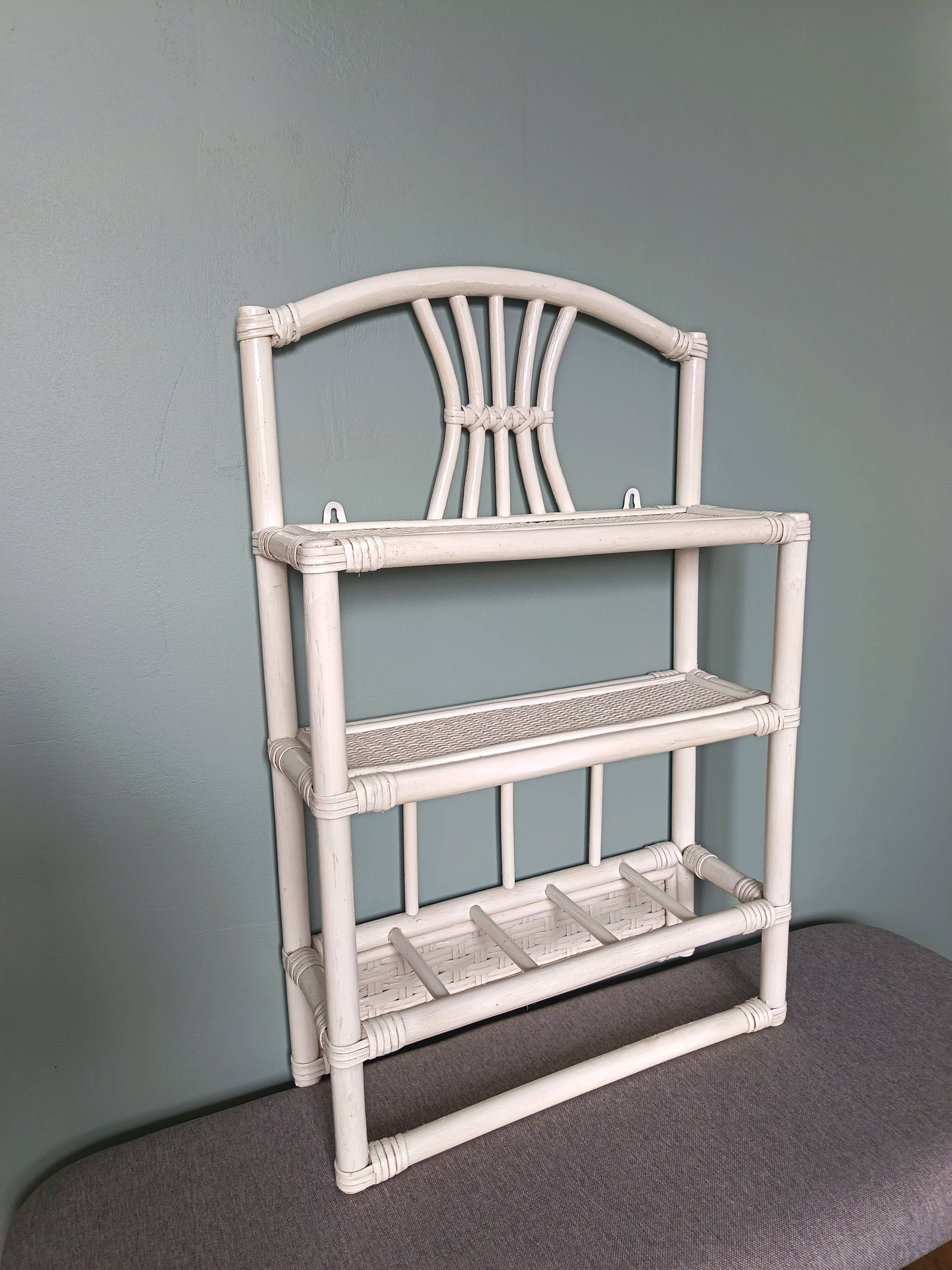 Vintage rattan shelf